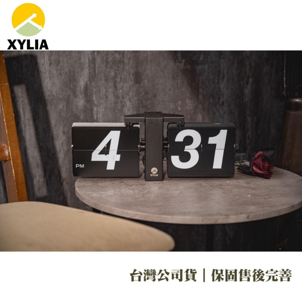 ㊣XYLIA翻頁鐘🇹🇼公司貨㊣｜一年完整保固｜火速發貨_ 大天秤翻頁鐘（黑）（搭載外銷歐美日獨家高規瞬秒機芯）-細節圖6