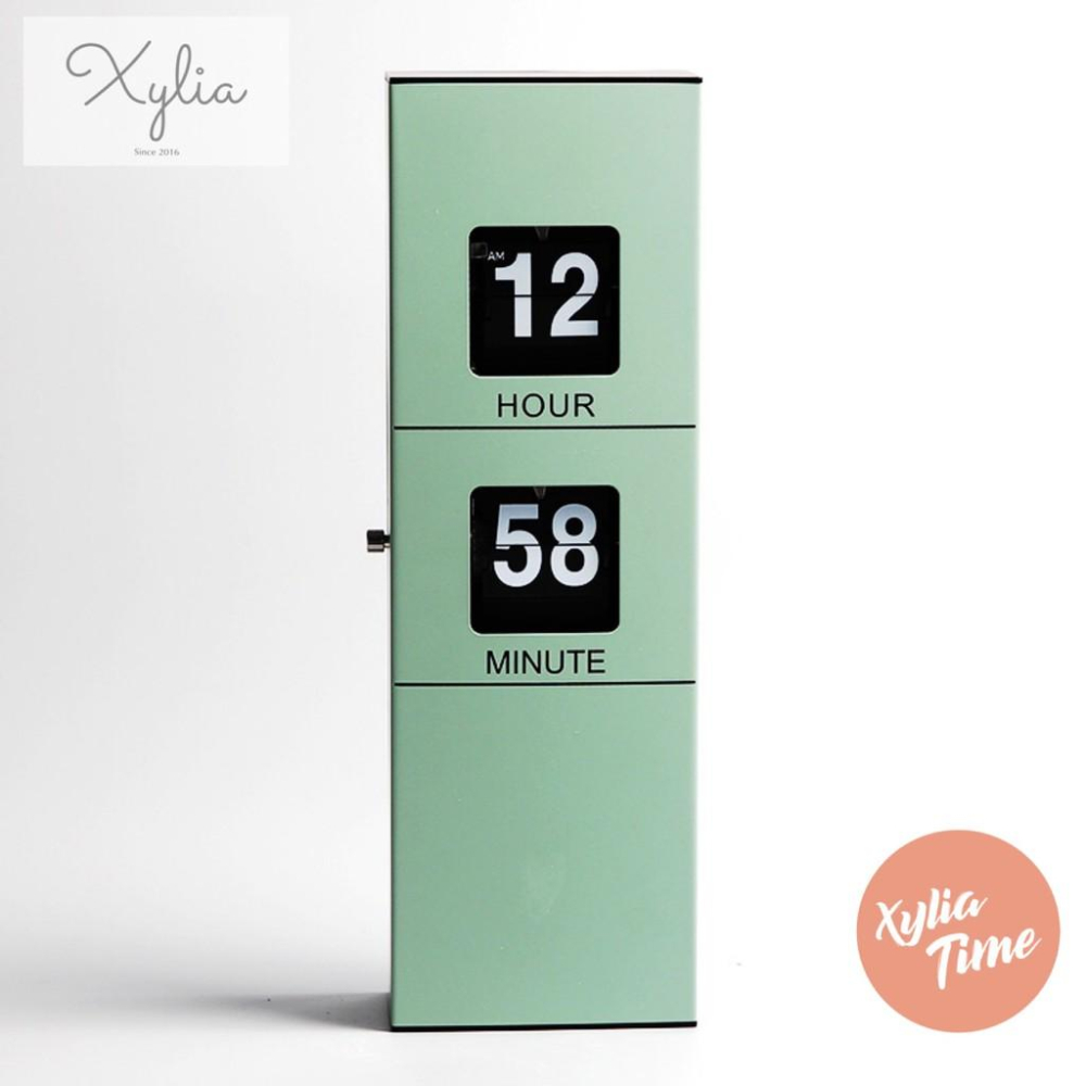 「原廠公司貨，台灣保固請安心購買」Space幸福空間- Xylia直立多色竹木翻頁鐘（原廠正品）-細節圖2