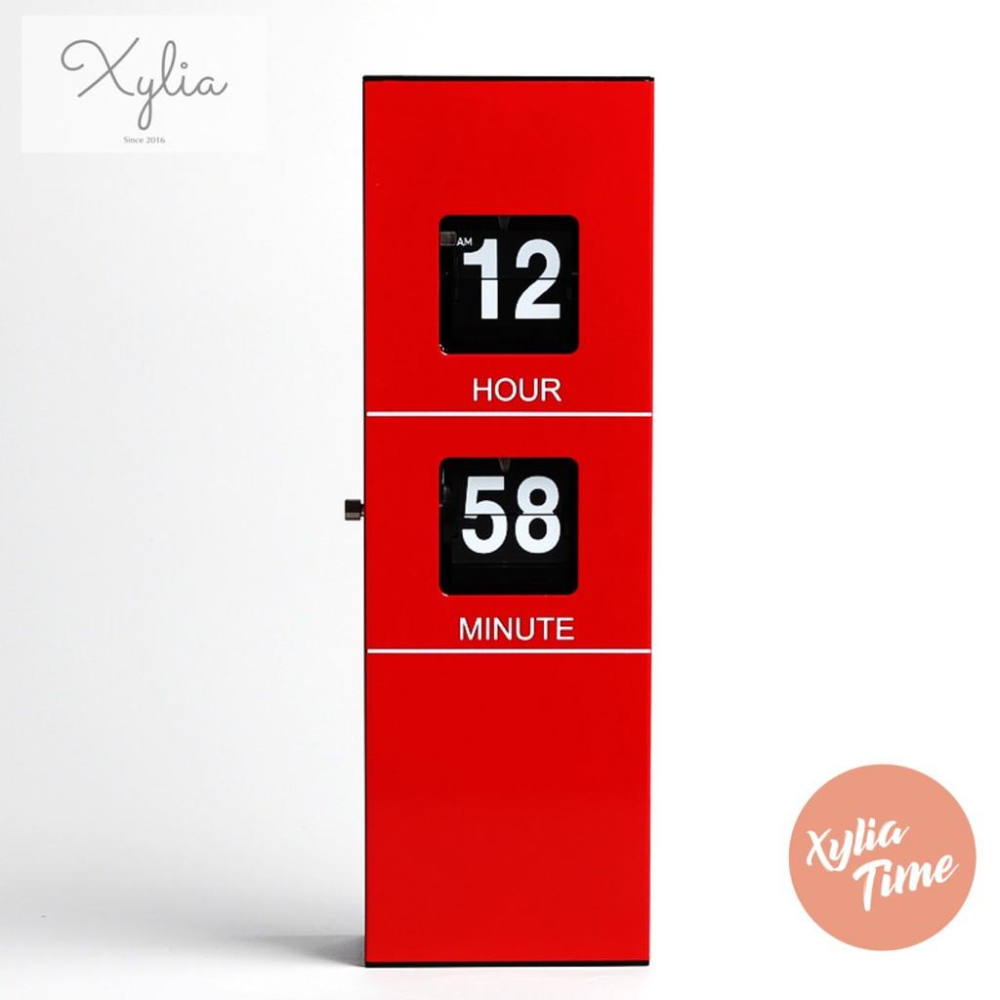 「原廠公司貨，台灣保固請安心購買」Space幸福空間- Xylia直立多色竹木翻頁鐘（原廠正品）-細節圖3