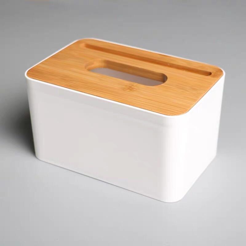 Space幸福空間-無印簡約家用/商用楠木蓋實木蓋面紙盒-細節圖4