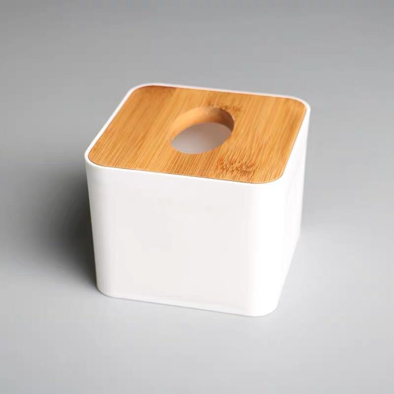 Space幸福空間-無印簡約家用/商用楠木蓋實木蓋面紙盒-細節圖6