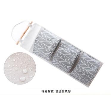 【台灣現貨，3件以上有優惠】Space幸福空間-棉麻布防水三層掛袋-細節圖3