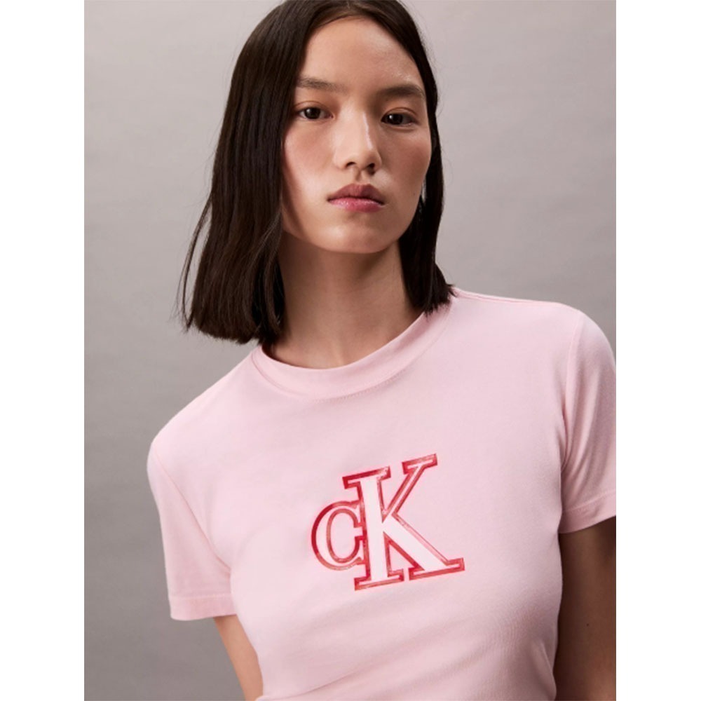 【CK】腰身 短袖 上衣 粉/綠-細節圖3