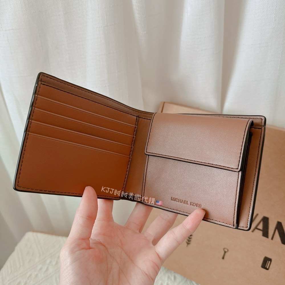 【MICHAEL KORS】MK 男生 防刮 附證件夾/零錢袋 短夾 皮夾 包包-細節圖3
