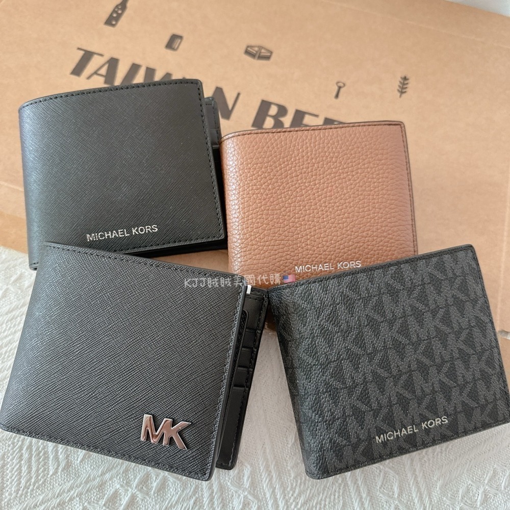 【MICHAEL KORS】MK 男生 防刮 附證件夾/零錢袋 短夾 皮夾 包包-細節圖2