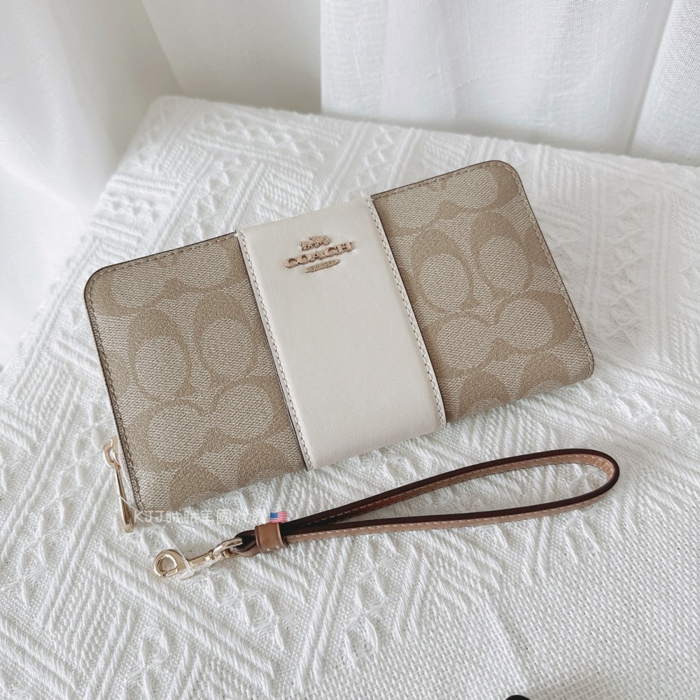 【Coach】防刮 長夾 皮夾 包包 附可拆式手腕帶-細節圖4