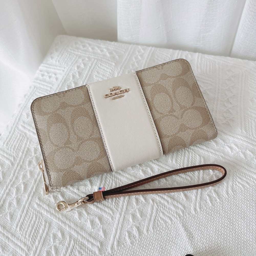 【Coach】防刮 長夾 皮夾 包包 附可拆式手腕帶-細節圖4