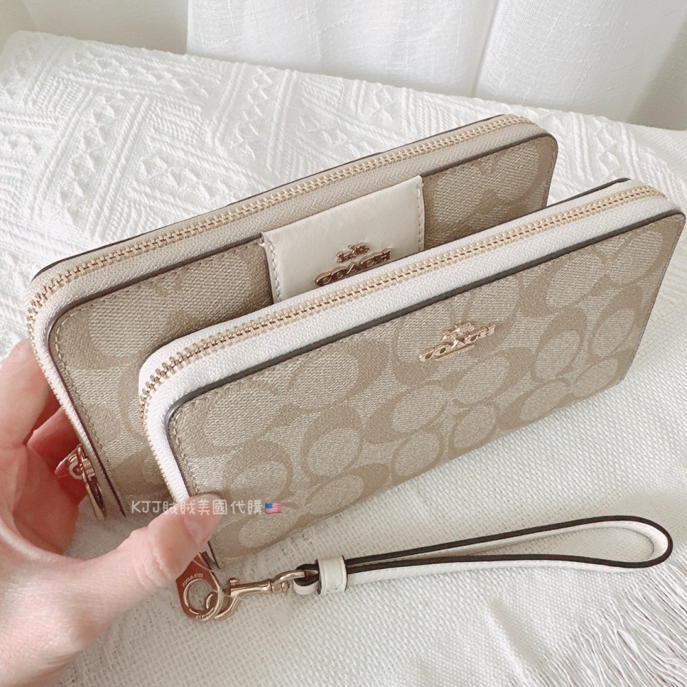 【Coach】防刮 長夾 皮夾 包包 附可拆式手腕帶-細節圖2