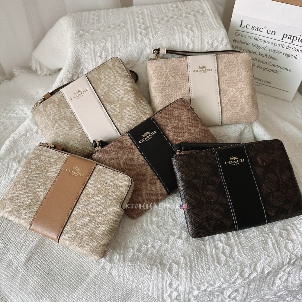 【Coach】單層 防刮/荔枝皮 萬用百搭 小手拿 錢包 包包-細節圖6