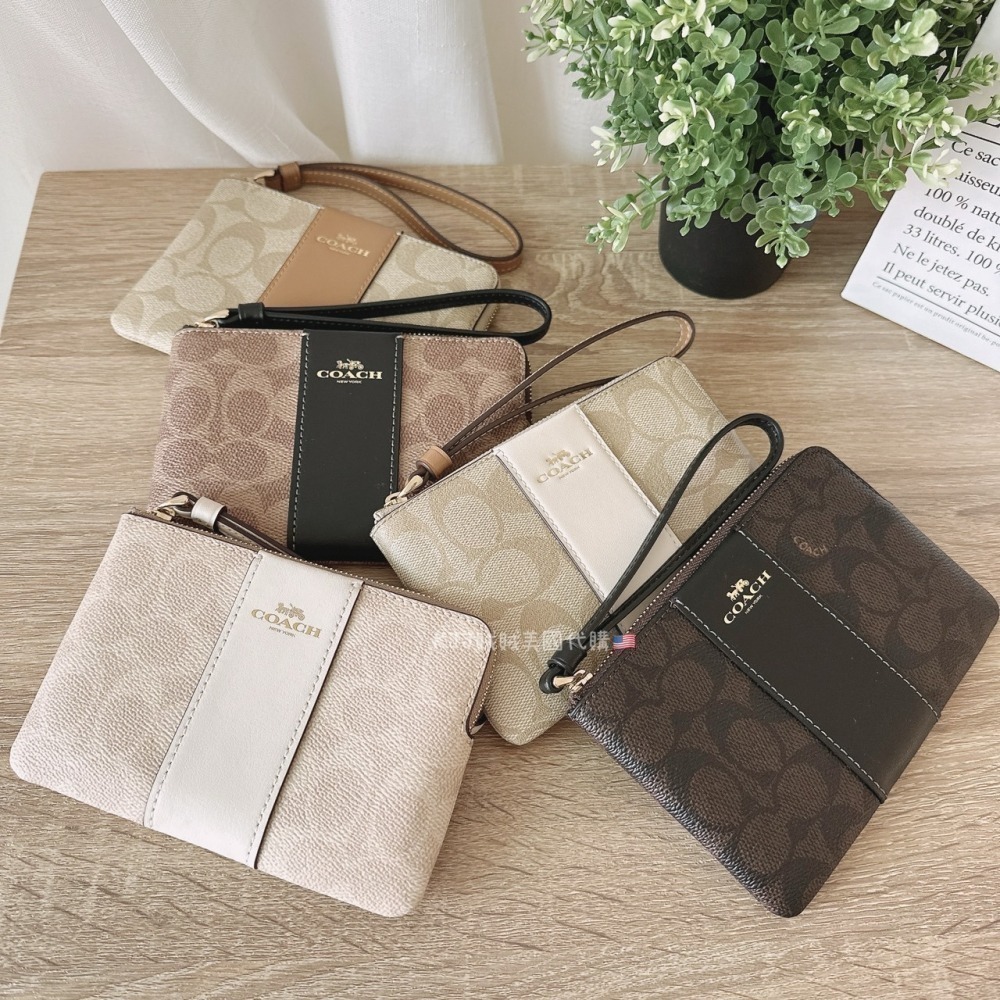 【Coach】單層 防刮/荔枝皮 萬用百搭 小手拿 錢包 包包-細節圖9