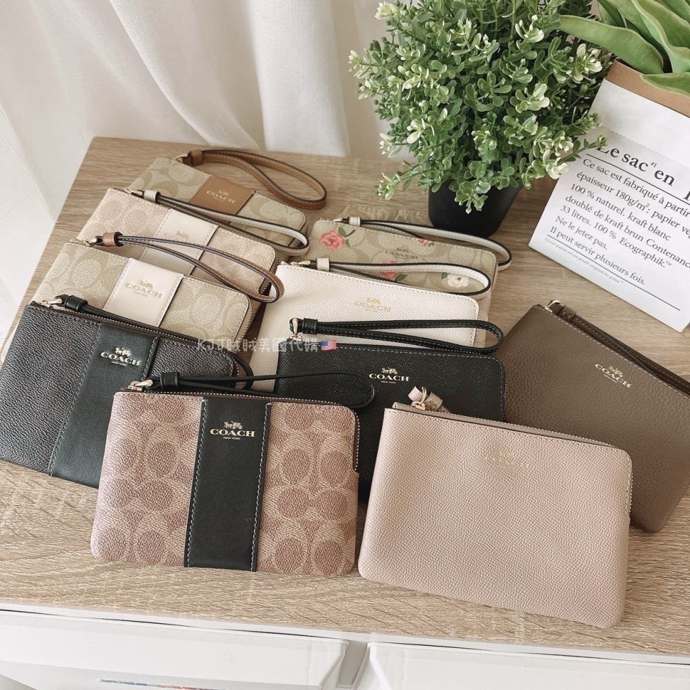 【Coach】單層 防刮/荔枝皮 萬用百搭 小手拿 錢包 包包-細節圖2