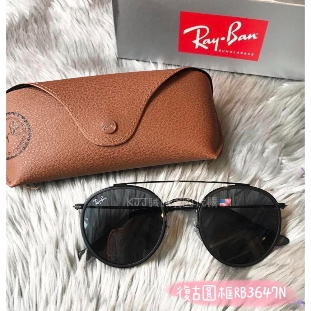 【Ray ban】雷朋 復古圓框 墨鏡 太陽眼鏡 RB3647N-細節圖3