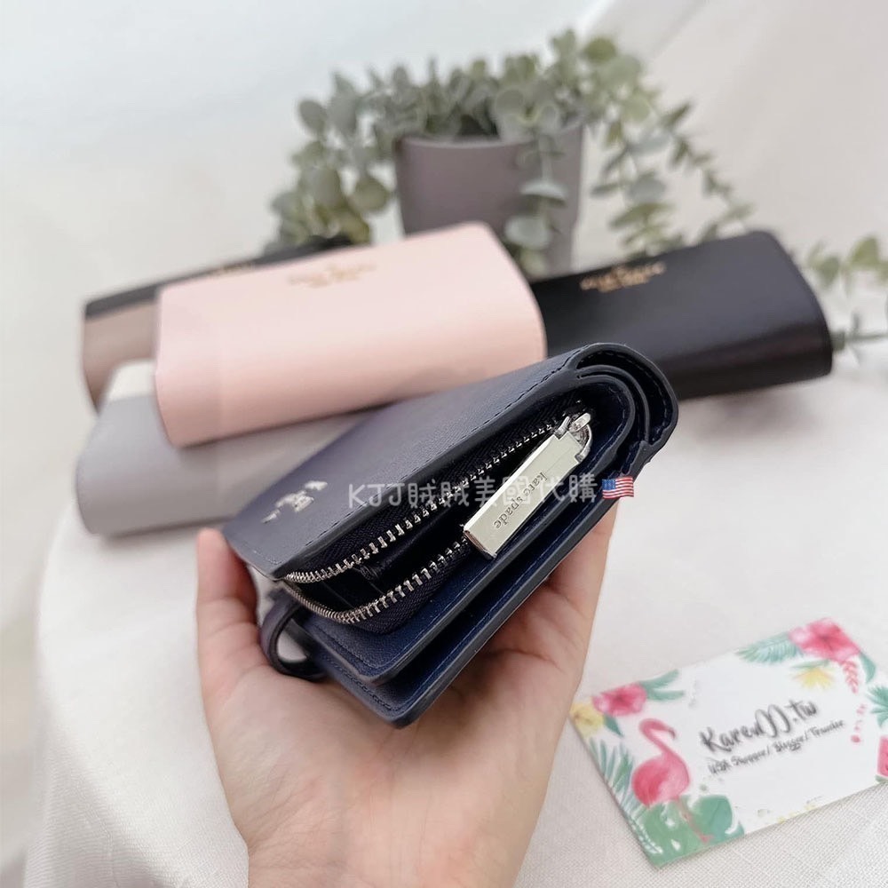 【Kate spade】KS 防刮 素色 中夾 皮夾 包包-細節圖6
