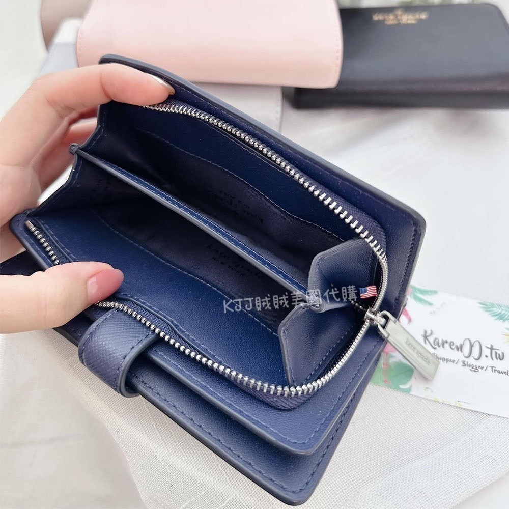 【Kate spade】KS 防刮 素色 中夾 皮夾 包包-細節圖8