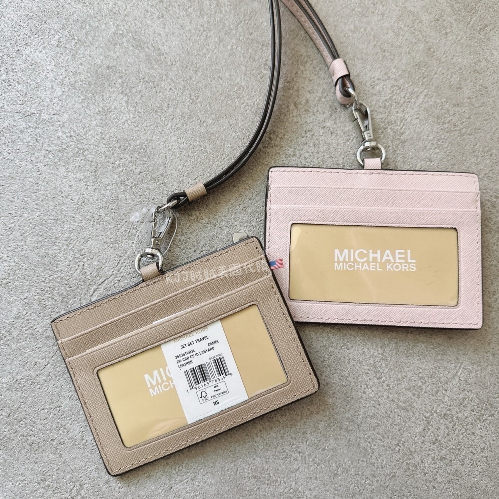 【MICHAEL KORS】MK 橫式 防刮皮 證件套 悠遊卡套 工作證 卡套 黑銀色 / 黑金色/奶茶-細節圖3