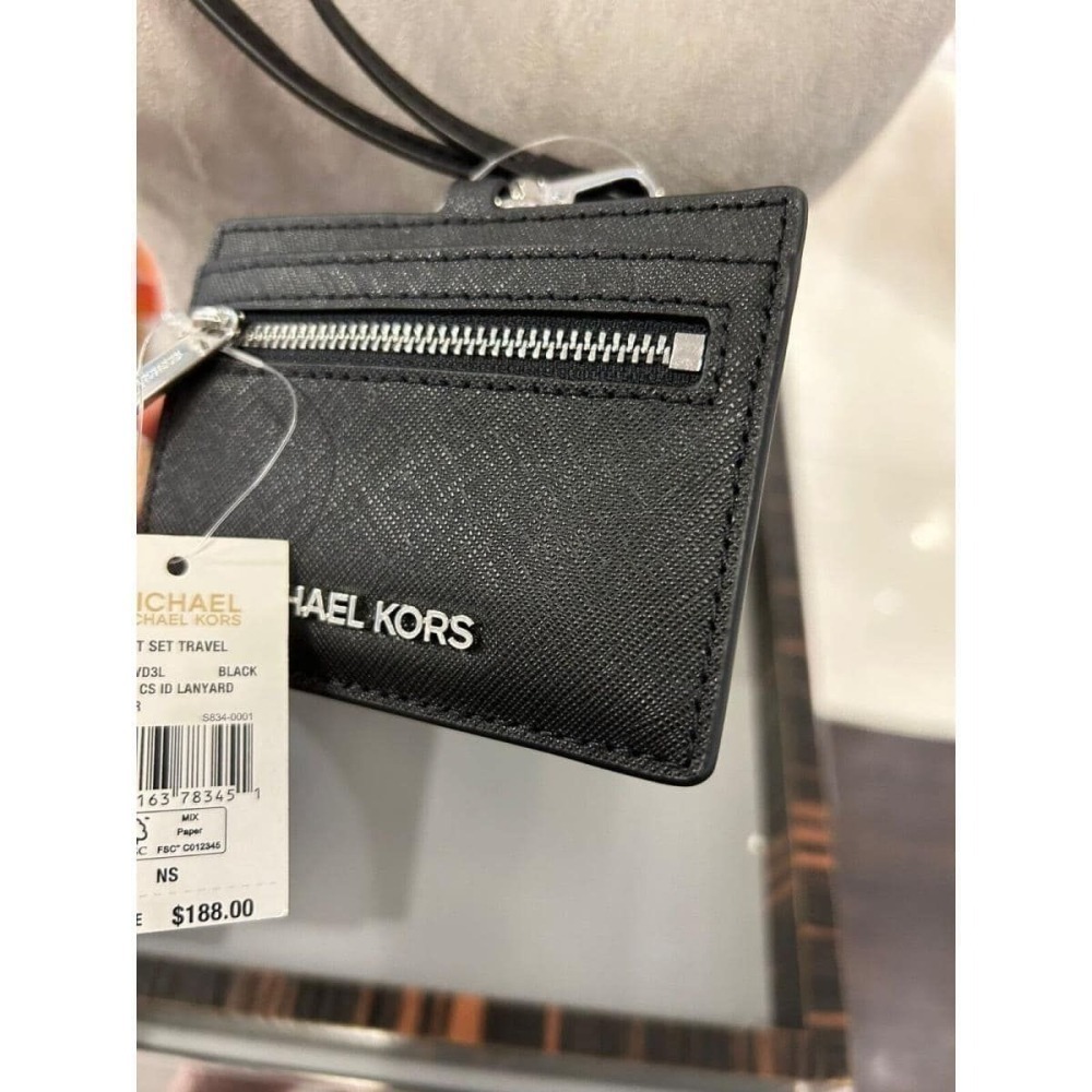 【MICHAEL KORS】MK 橫式 防刮皮 證件套 悠遊卡套 工作證 卡套 黑銀色 / 黑金色/奶茶-細節圖10