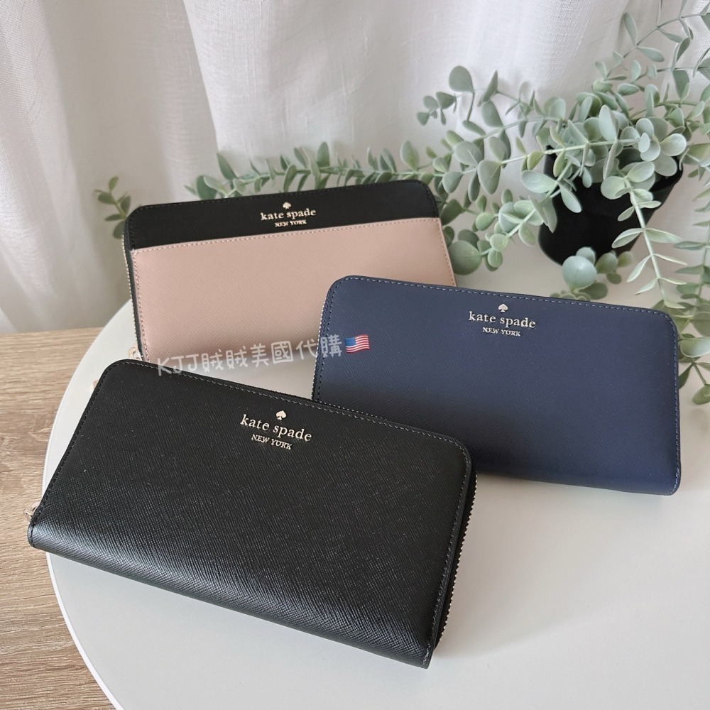 【Kate spade】KS 防刮 拉鍊 長夾 皮夾 包包-細節圖2