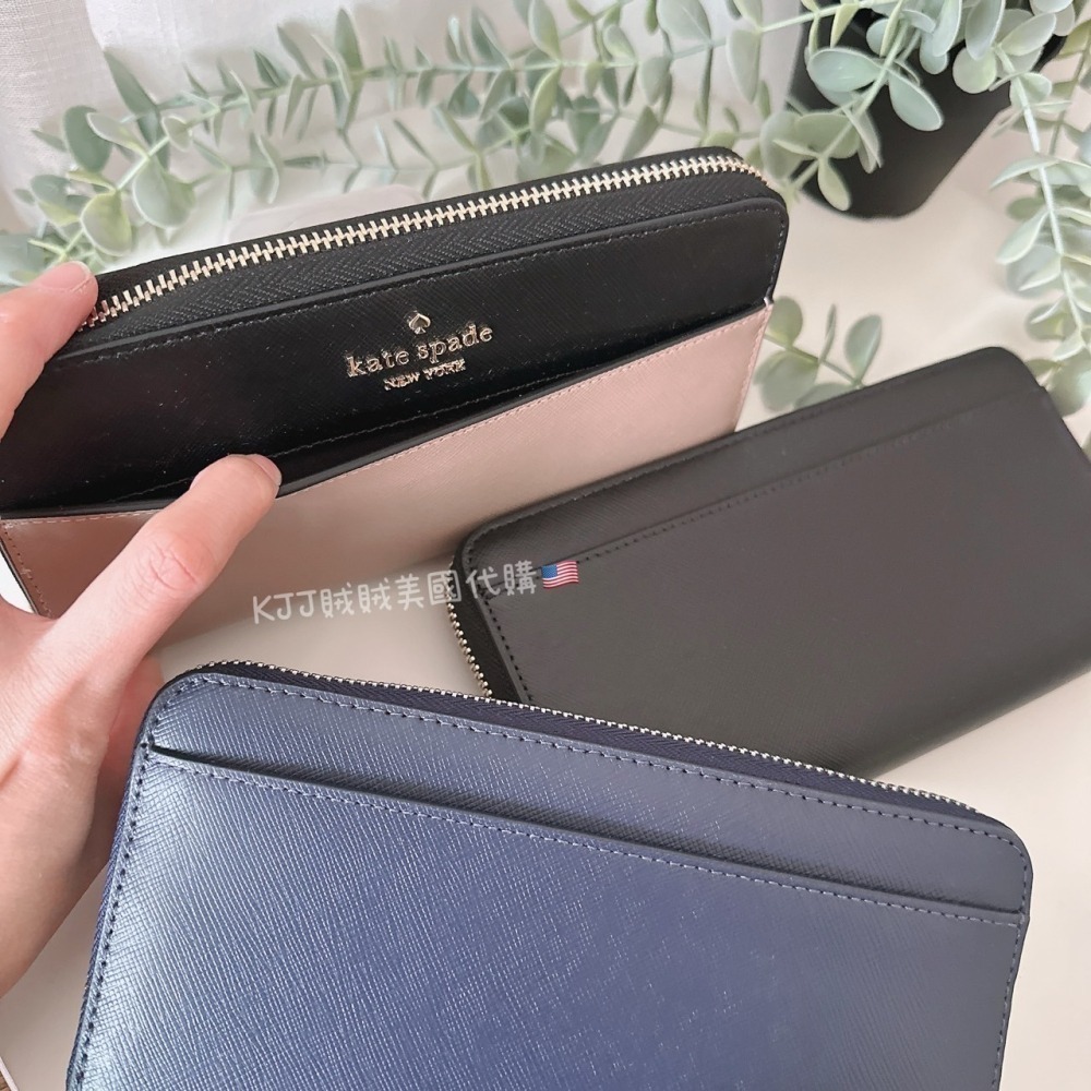 【Kate spade】KS 防刮 拉鍊 長夾 皮夾 包包-細節圖4