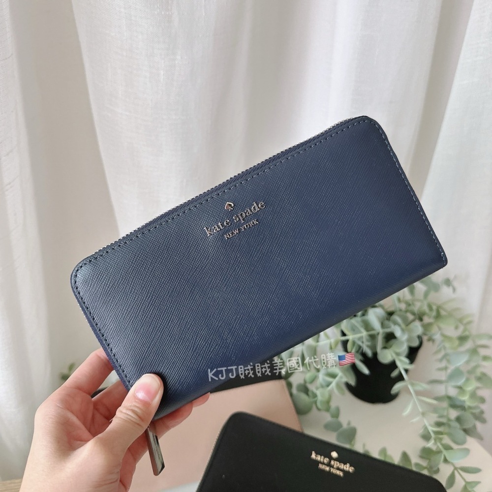【Kate spade】KS 防刮 拉鍊 長夾 皮夾 包包-細節圖7