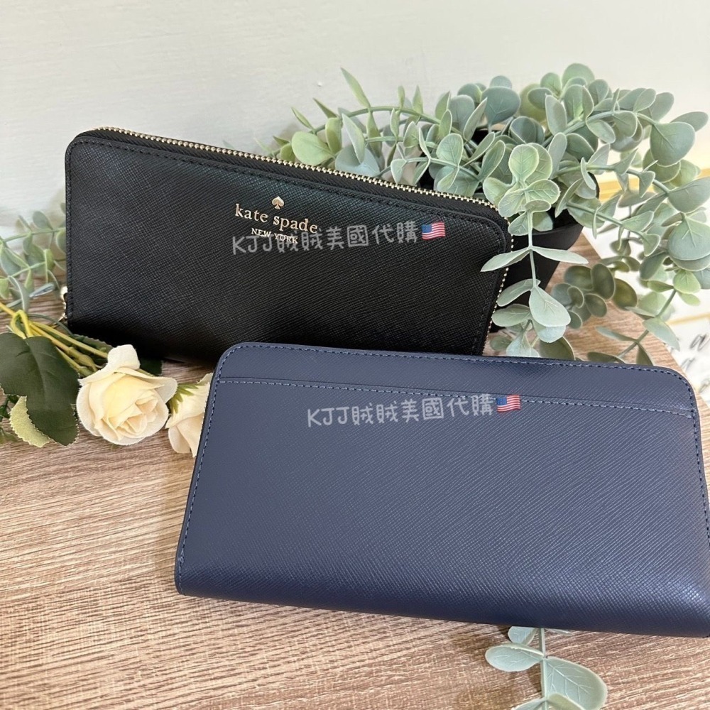 【Kate spade】KS 防刮 拉鍊 長夾 皮夾 包包-細節圖9