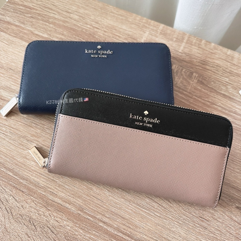【Kate spade】KS 防刮 拉鍊 長夾 皮夾 包包-細節圖2