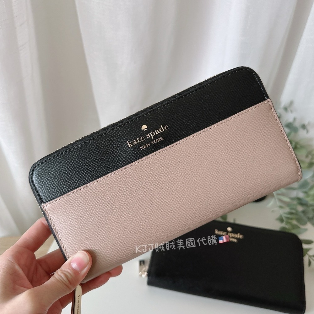 【Kate spade】KS 防刮 拉鍊 長夾 皮夾 包包-細節圖6