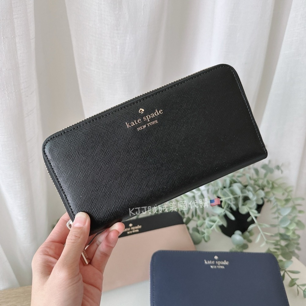 【Kate spade】KS 防刮 拉鍊 長夾 皮夾 包包-細節圖8