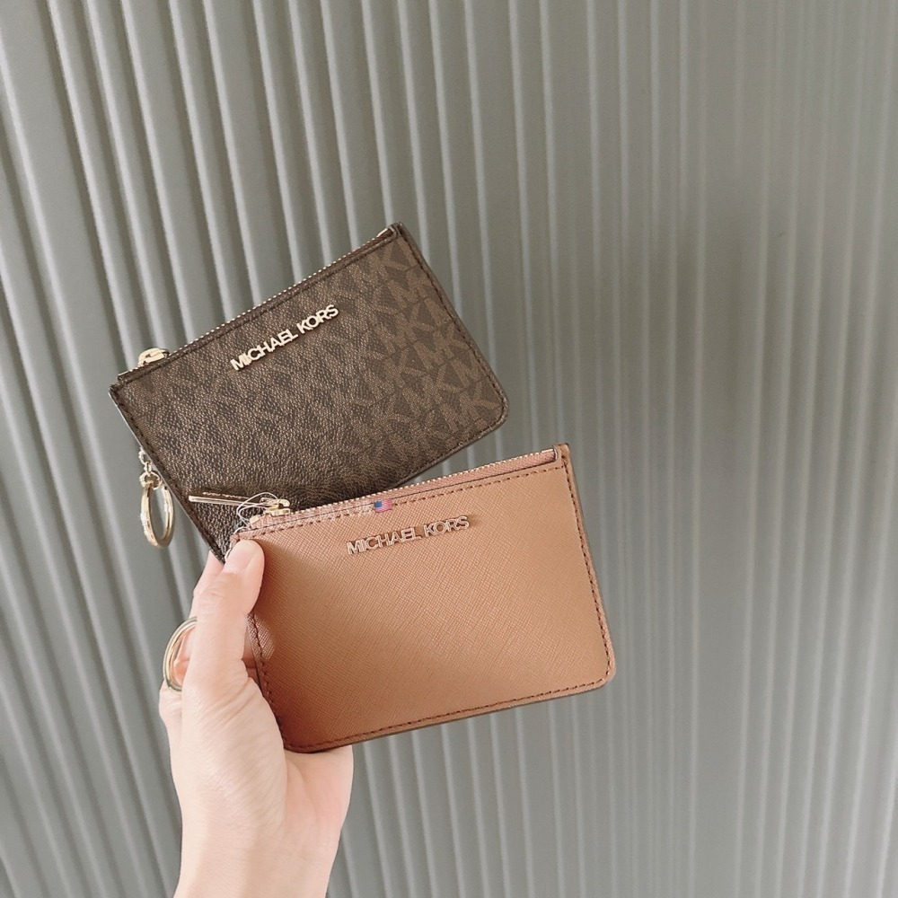 【MICHAEL KORS】MK 防刮 老花 扁扁 零錢包 包包-細節圖2