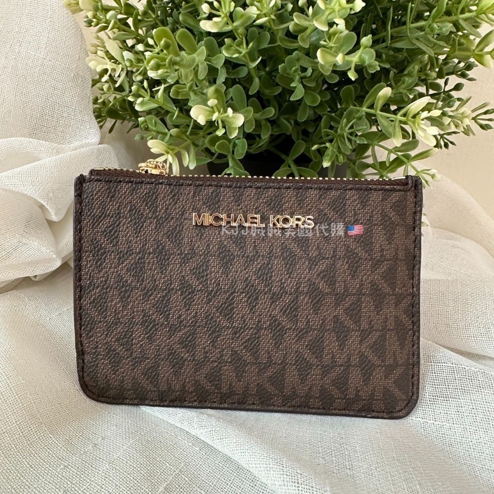 【MICHAEL KORS】MK 防刮 老花 扁扁 零錢包 包包-規格圖2