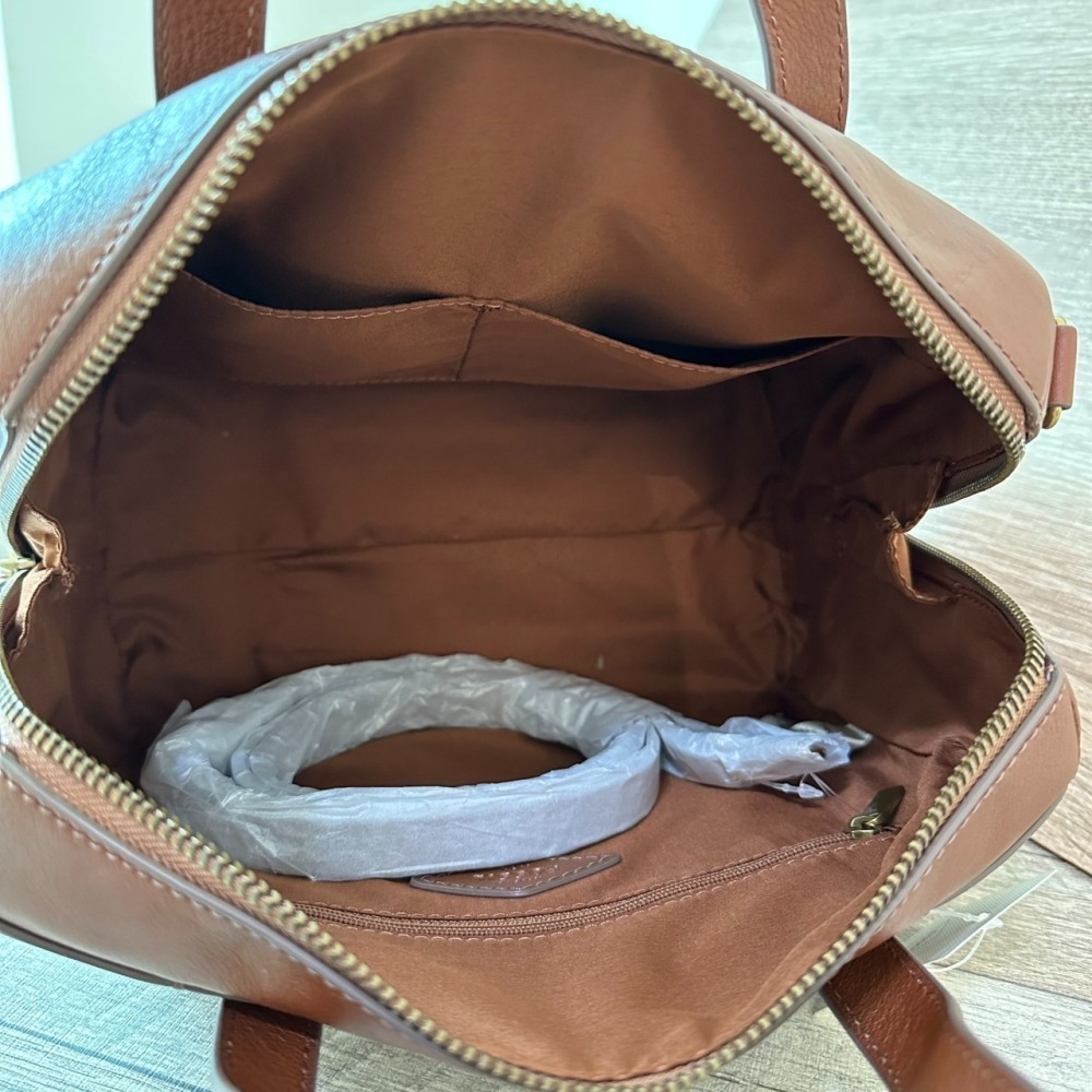 每次都大爆賣🔥【Fossil】 Sydney 輕量 真皮 兩用 手提 斜背包 側背包 波士頓包-細節圖7