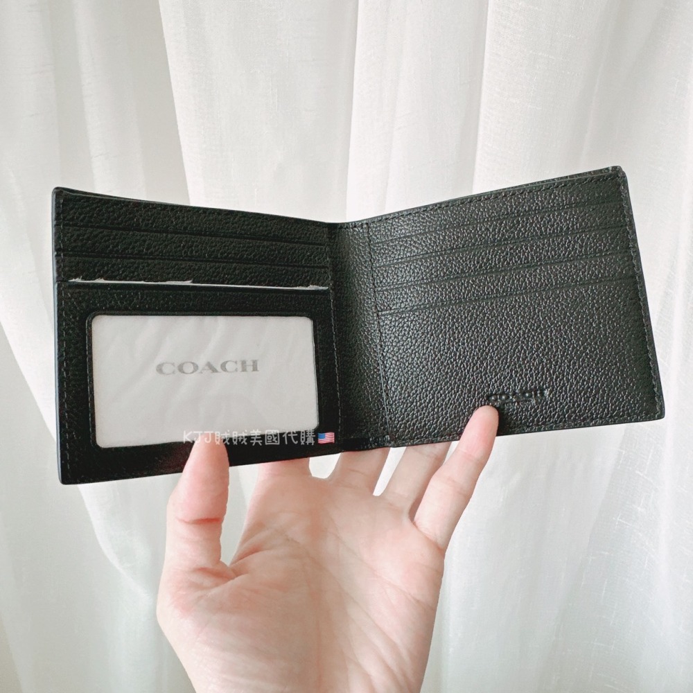 【Coach】男生 防刮/荔枝皮 短夾 皮夾 薄款/厚款 附證件夾包包-細節圖8