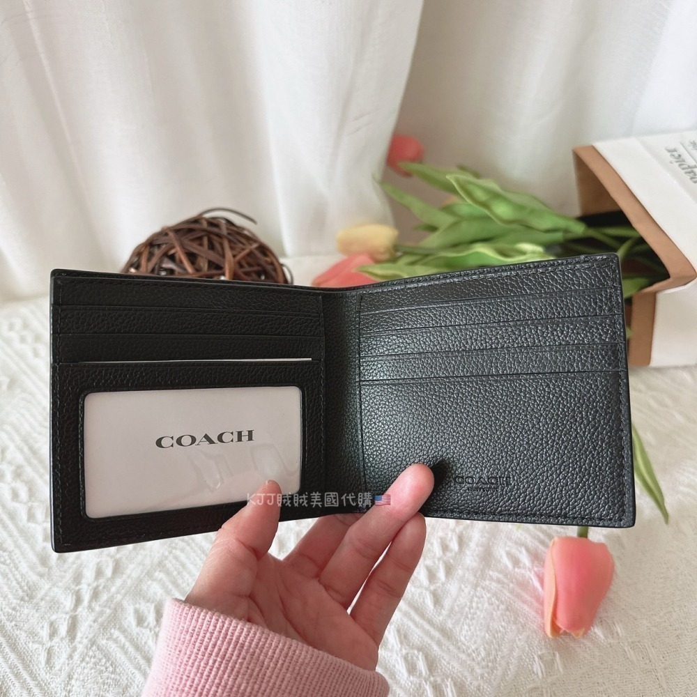 【Coach】男生 防刮/荔枝皮 短夾 皮夾 薄款/厚款 附證件夾包包-細節圖5