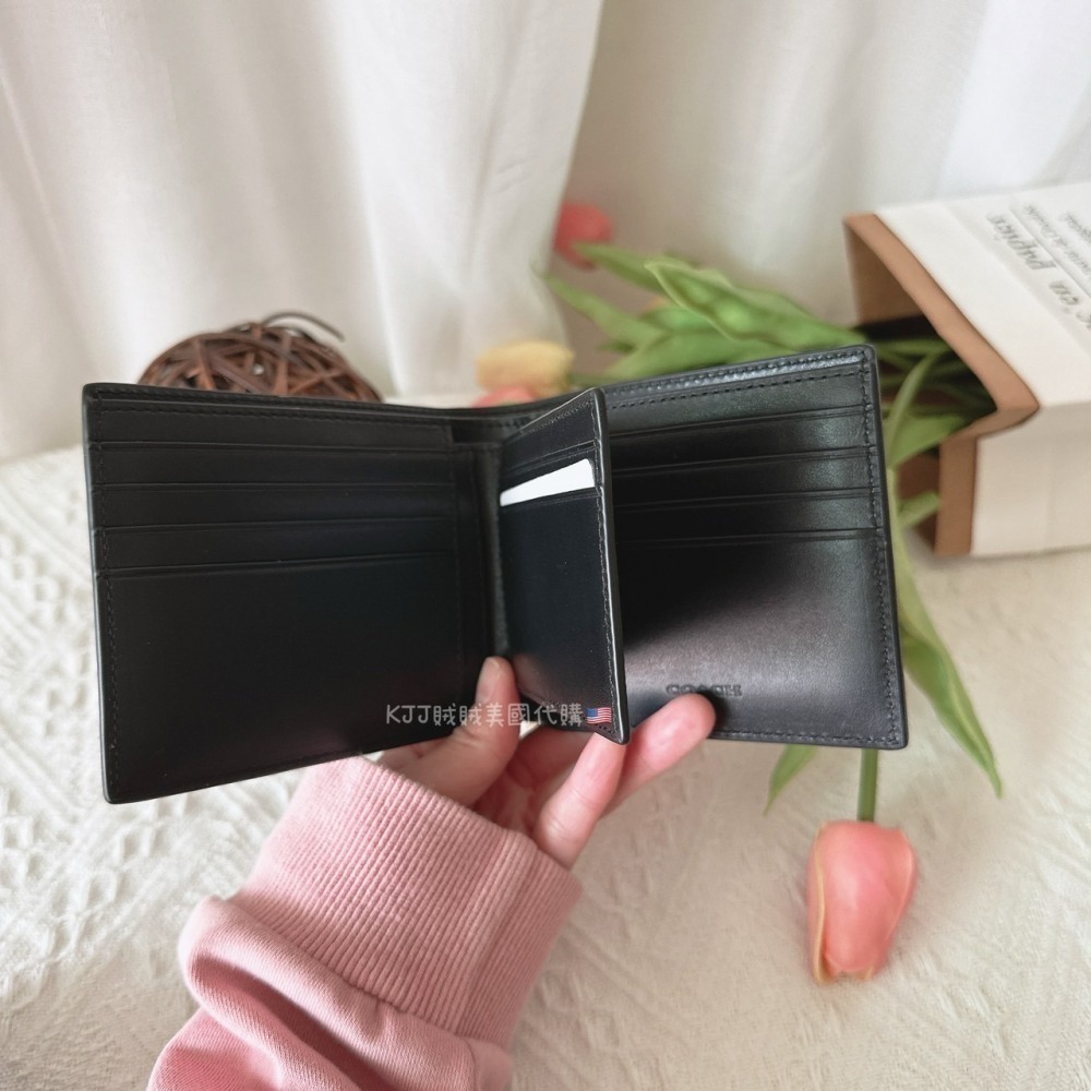 【Coach】男生 防刮/荔枝皮 短夾 皮夾 薄款/厚款 附證件夾包包-細節圖7