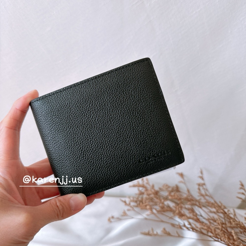 【Coach】男生 防刮/荔枝皮 短夾 皮夾 薄款/厚款 附證件夾包包-細節圖9