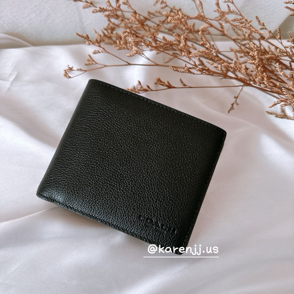 【Coach】男生 防刮/荔枝皮 短夾 皮夾 薄款/厚款 附證件夾包包-細節圖11