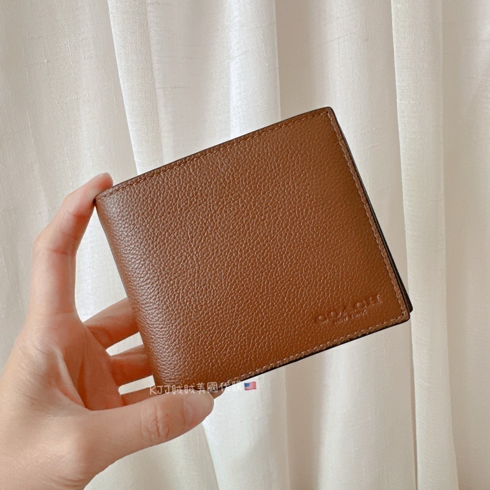 【Coach】男生 防刮/荔枝皮 短夾 皮夾 薄款/厚款 附證件夾包包-規格圖11