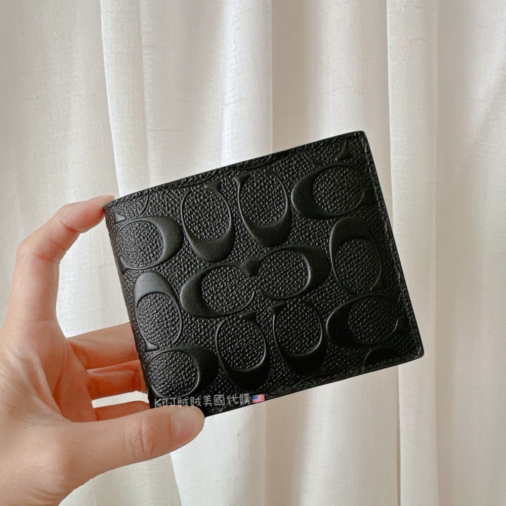 【Coach】男生 防刮/荔枝皮 短夾 皮夾 薄款/厚款 附證件夾包包-規格圖8