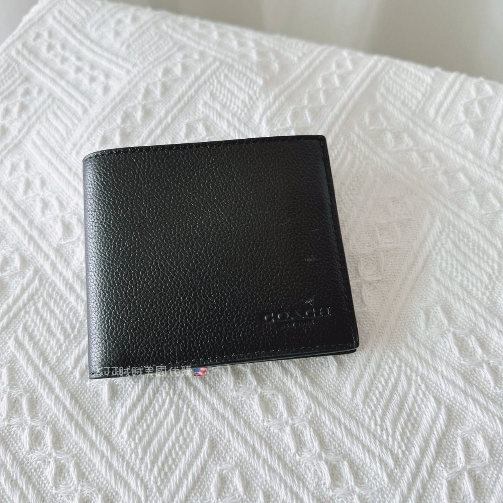 【Coach】男生 防刮/荔枝皮 短夾 皮夾 薄款/厚款 附證件夾包包-規格圖8