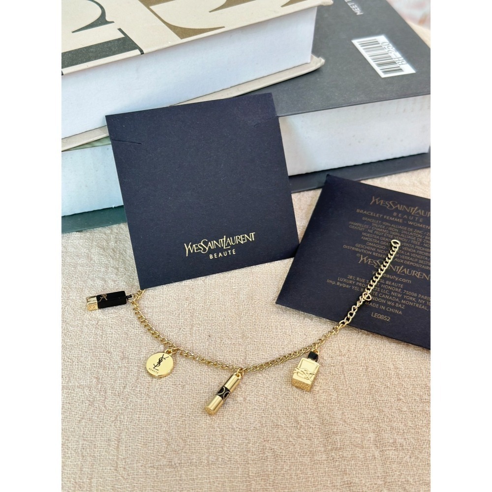 【YSL】美妝 專櫃 VIP 生日禮 吊飾 手鍊-細節圖2
