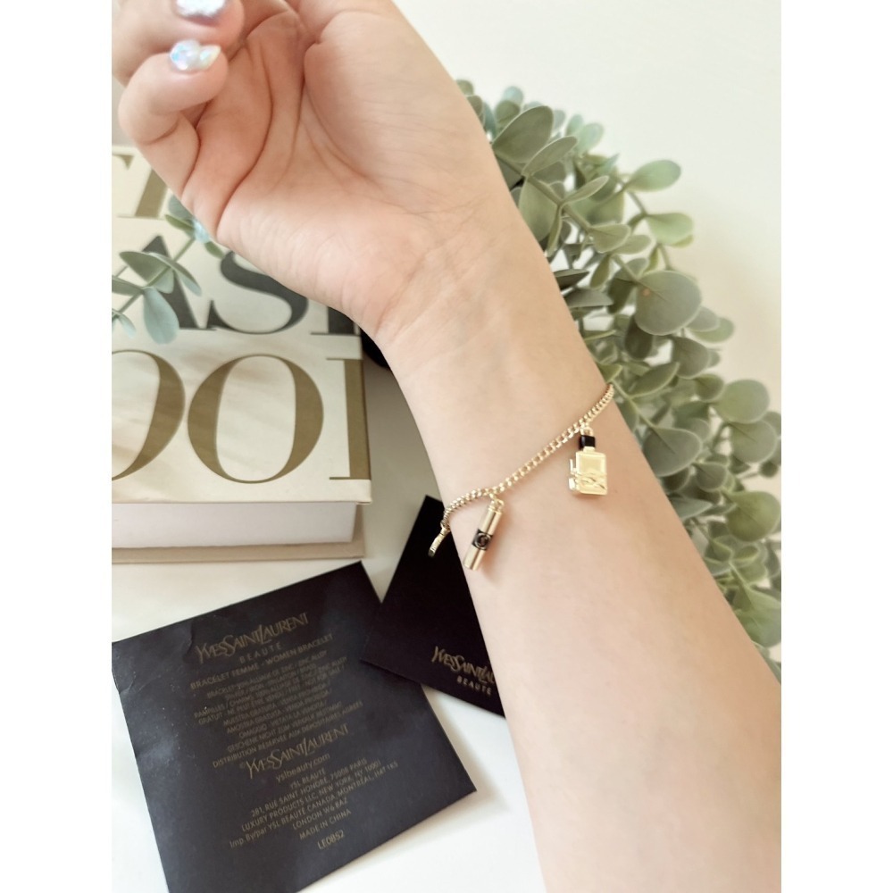 【YSL】美妝 專櫃 VIP 生日禮 吊飾 手鍊-細節圖9