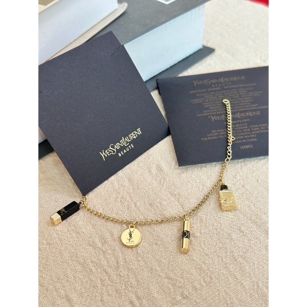 【YSL】美妝 專櫃 VIP 生日禮 吊飾 手鍊 飾品-細節圖3