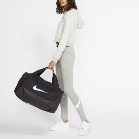 【NIKE】 CLUB 黑白 大容量 大勾款 健身袋 旅行袋 旅行包 媽媽包👟-細節圖5
