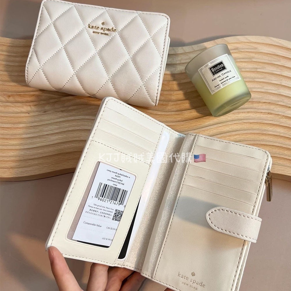【Kate spade】KS carey 小香風 中夾 皮夾-細節圖7
