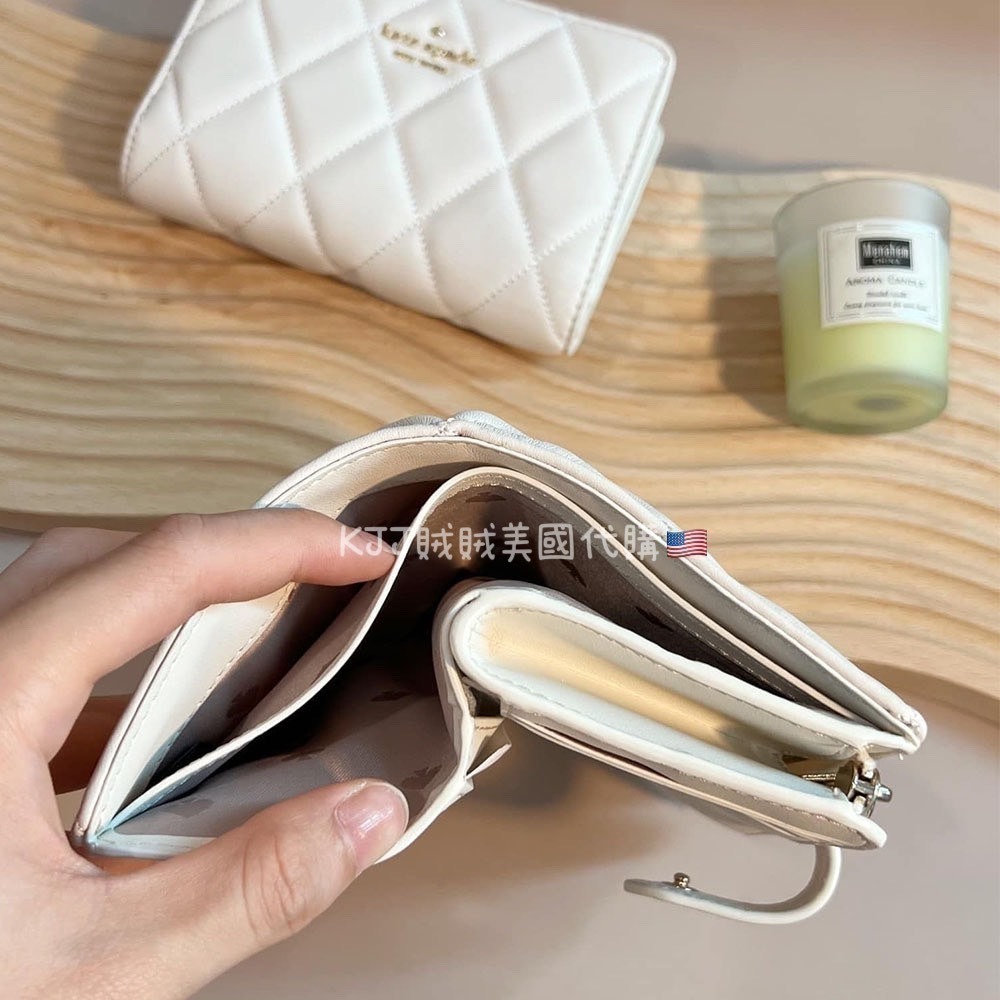 【Kate spade】KS carey 小香風 中夾 皮夾-細節圖8