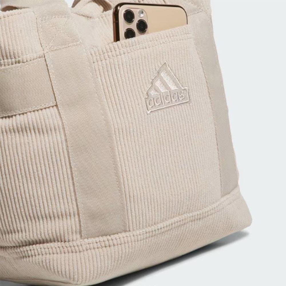 【愛迪達】 厚帆布/燈芯絨 斜背 小托特 包包-細節圖10