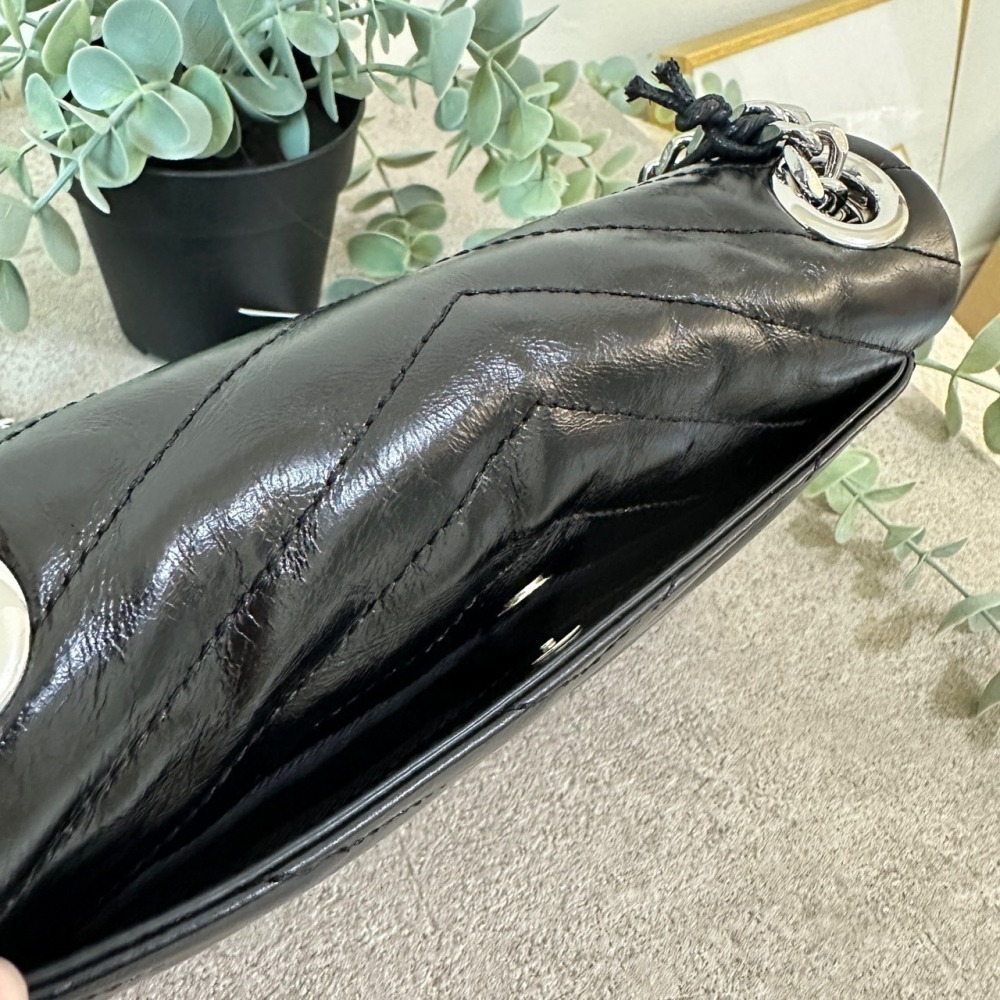 【Rebecca minkoff】RM 斜紋 真皮 迷你 鐵鍊 小廢包 斜背 側背 包包-細節圖9