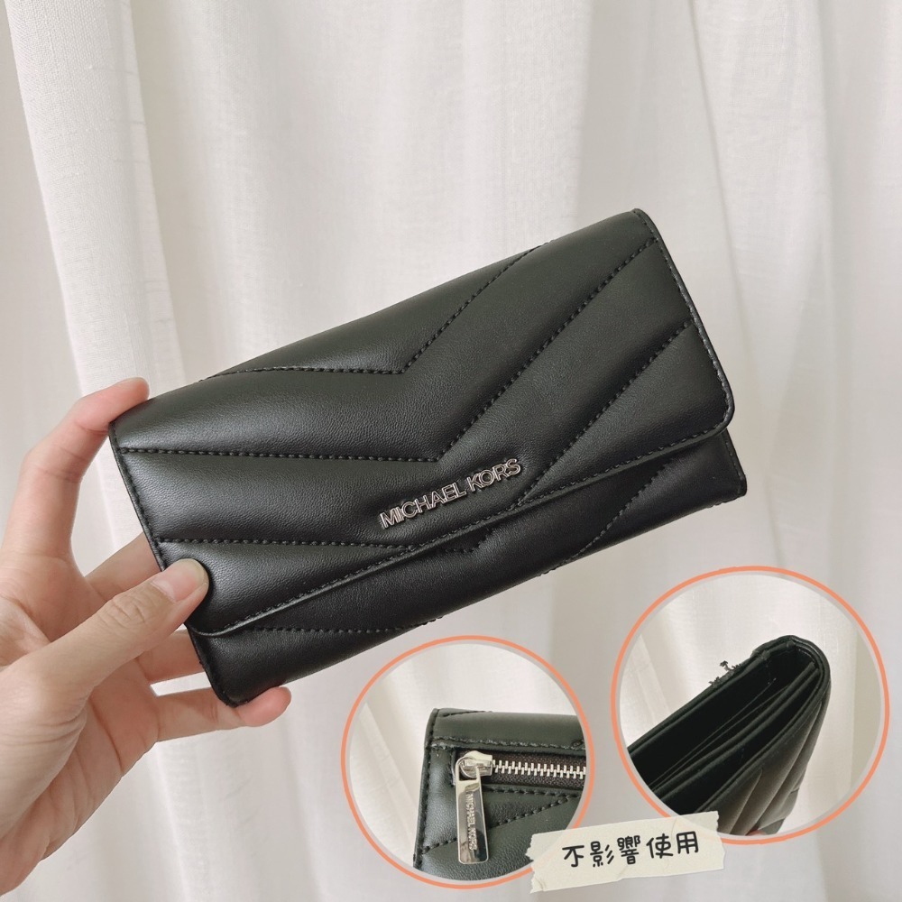 【MICHAEL KORS】MK 中長夾 手掛式 手腕/壓紋 信封 / 山形紋 長夾 皮夾-規格圖6