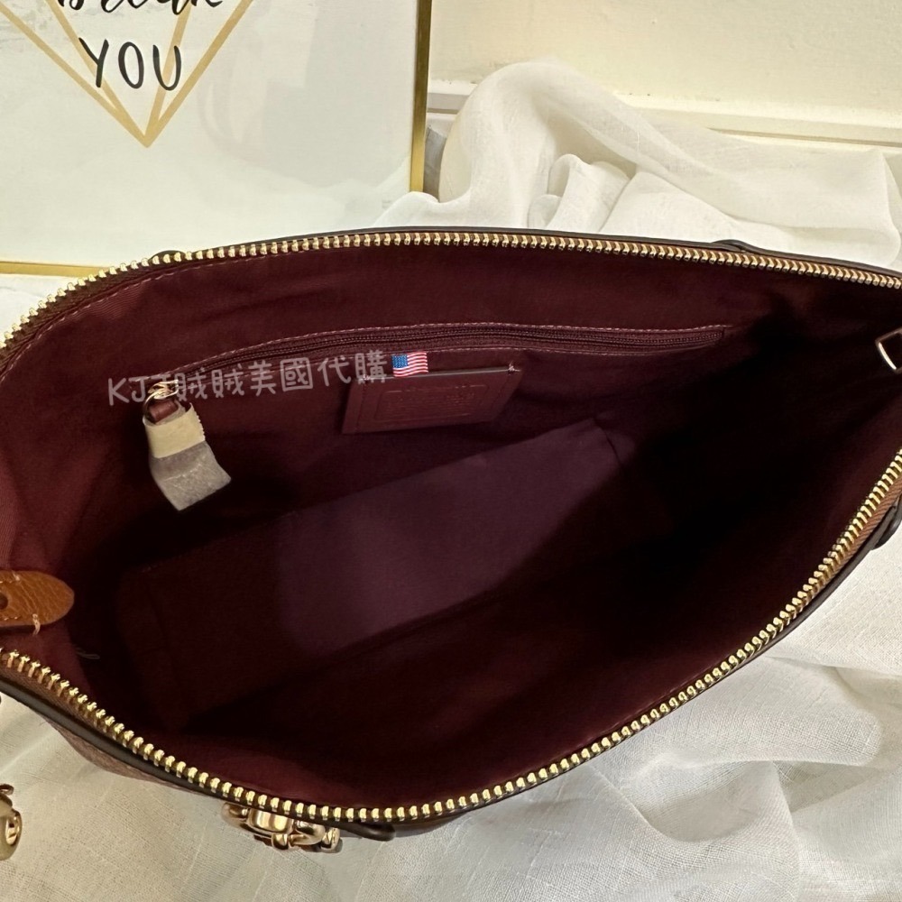 【Coach】拼接 餃子包 手提 肩背 側背 包包-細節圖4