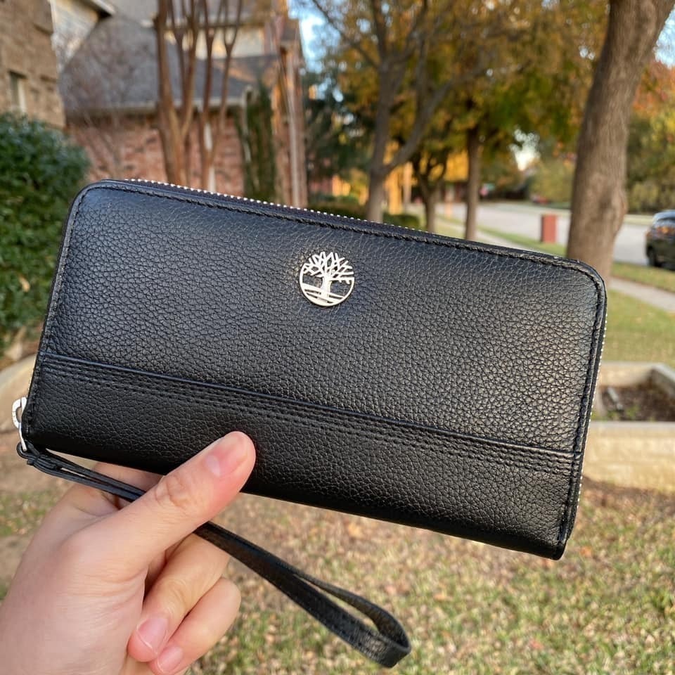 【Timberland】男女適用 荔紋 牛皮 多卡夾 腕帶 手拿包/上翻 暗扣 長夾 皮夾 包包-規格圖4