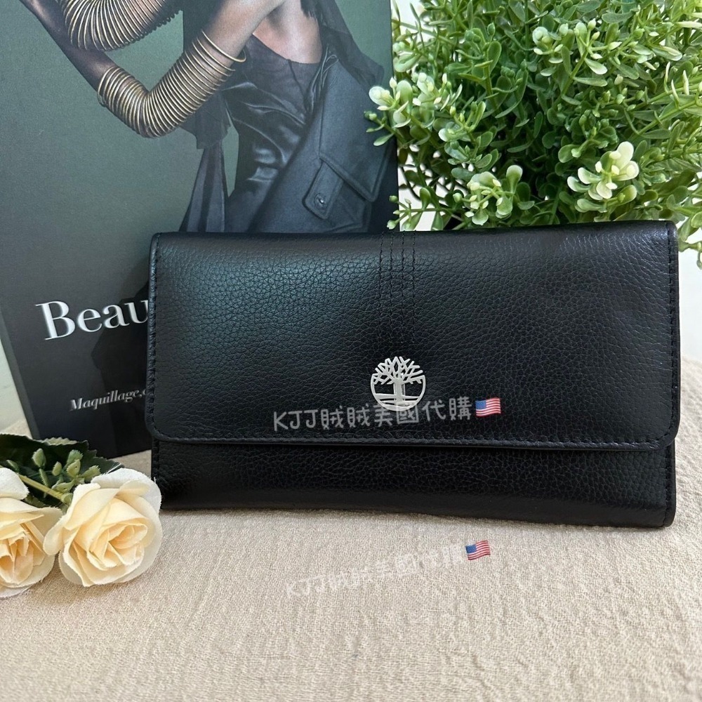 【Timberland】男女適用 荔紋 牛皮 多卡夾 腕帶 手拿包/上翻 暗扣 長夾 皮夾 包包-規格圖4